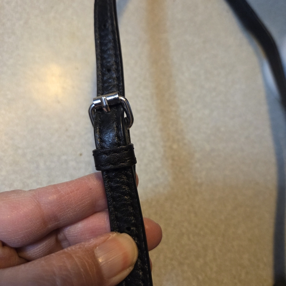 Calvin Klein Black Leather Crossbody with Silver Accents - Picture 10 of 10